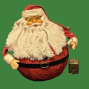 Delightful round Santa made with paper. Very cute!
